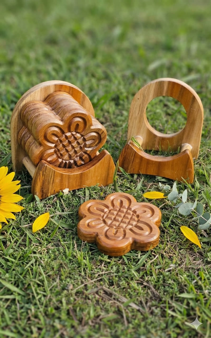 Piezas decorativas talladas con precision CNC en madera para Medellin
